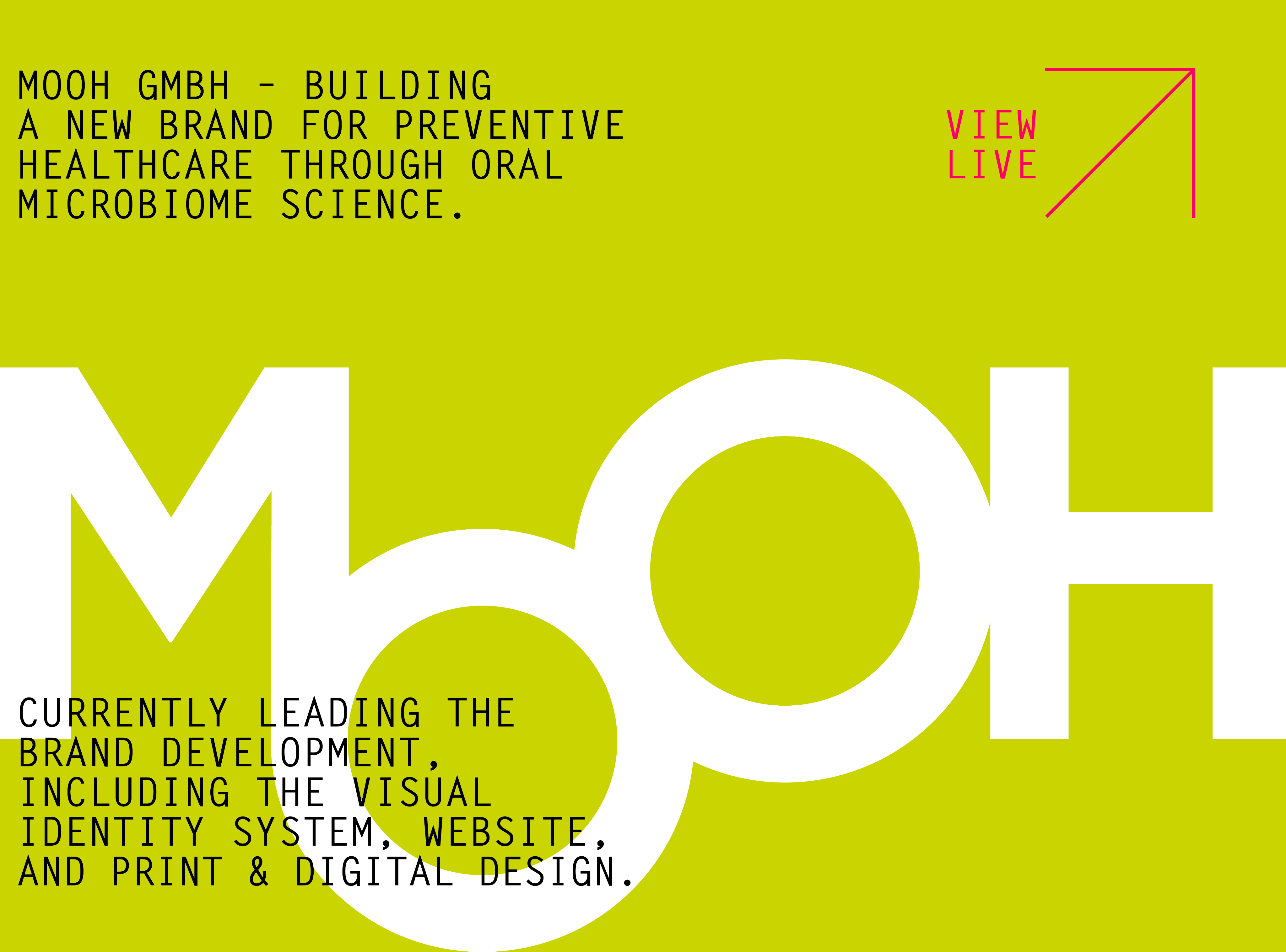 Brand development and visual identity system for MOOH, a health tech company